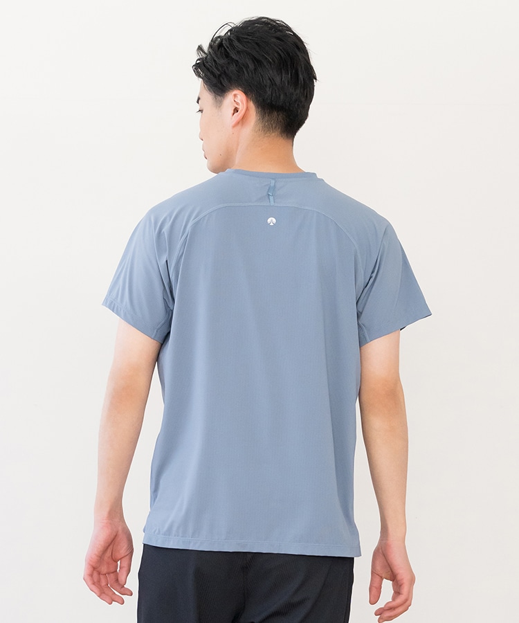 SUKALA】メンズメッシュアクティブTee(M・Lサイズ ブルーグレー