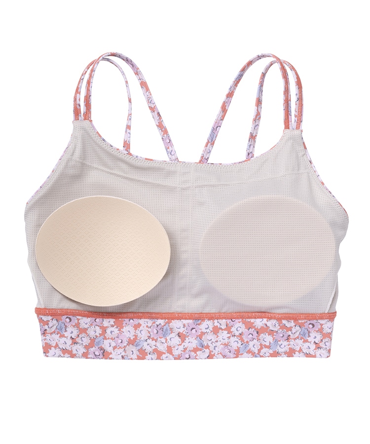 SUKARAフラワーガーデンプリント セパレートタンクトップ L コーラル