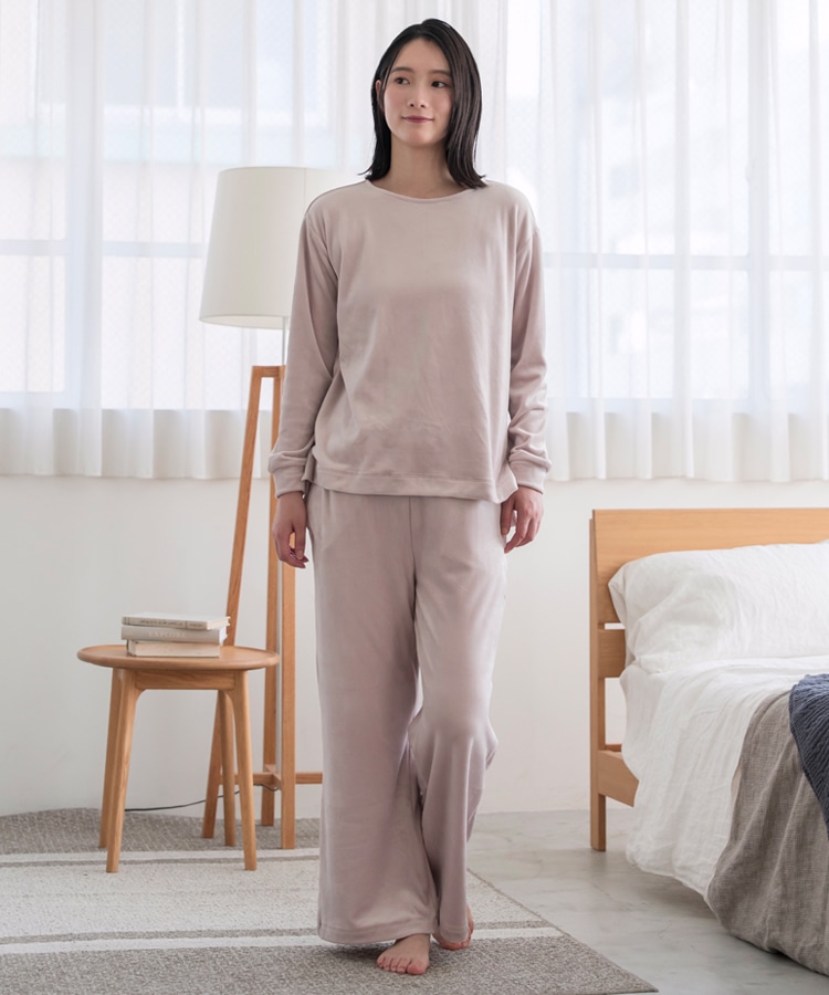 SUKALA HOME】リラックスフィルセラシャギーベロアパジャマ(M・Lサイズ