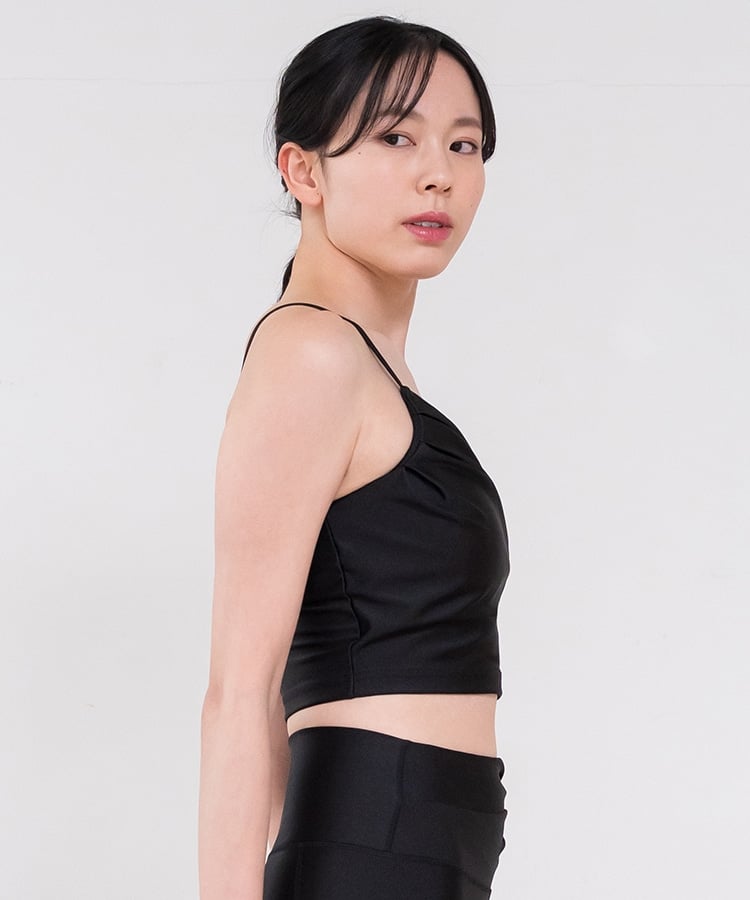 ハルル】SUKALA シャインストレッチアシンメトリーブラトップレギンス