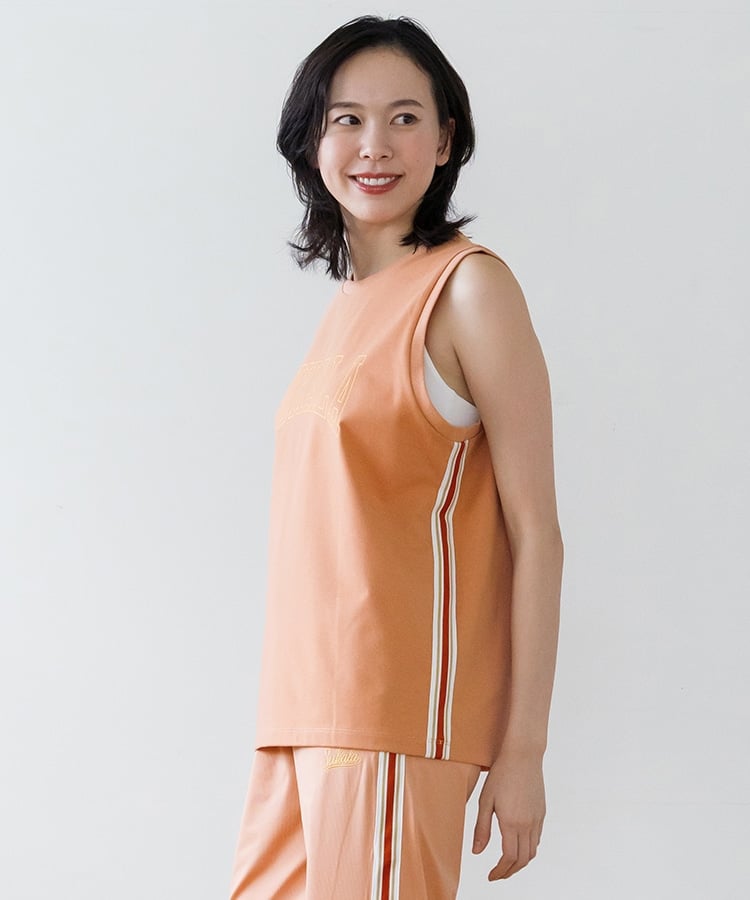SUKALA】ラインBigタンクトップ(M・Lサイズ スモークオレンジ