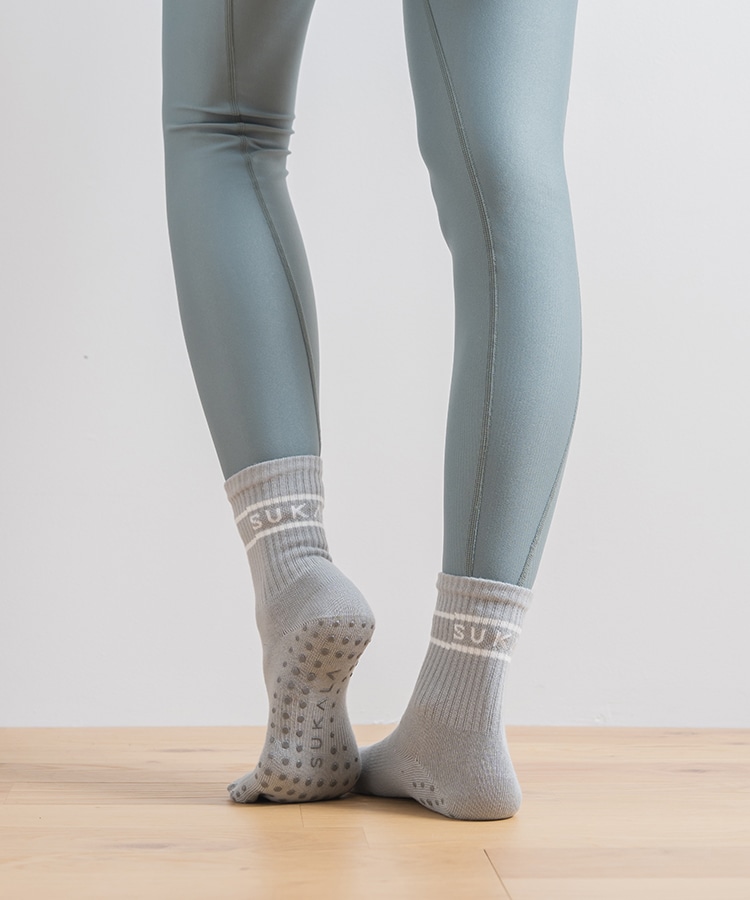 SUKALA】ピラティスソックス(Fサイズ スモークピンク・グレー