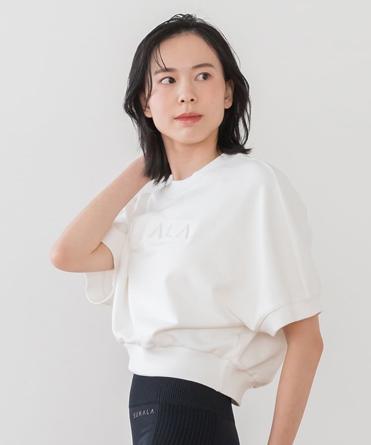 SUKALA】コクーンスウェットプルオーバー(Sサイズ ホワイト・グレー