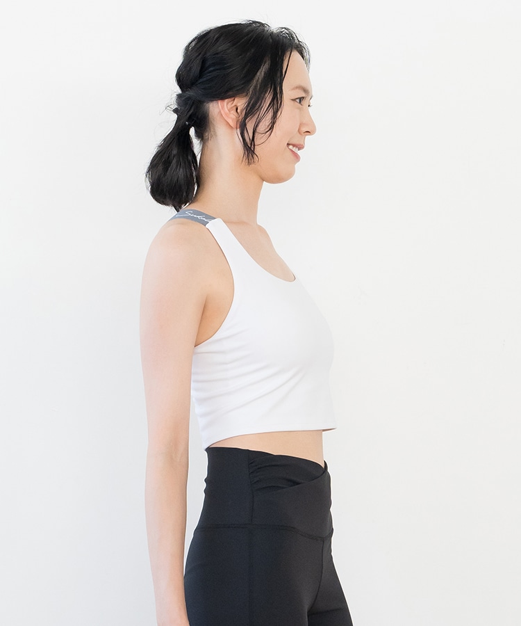 SUKALA】Yストラップロゴブラトップ(M・Lサイズ オフホワイト