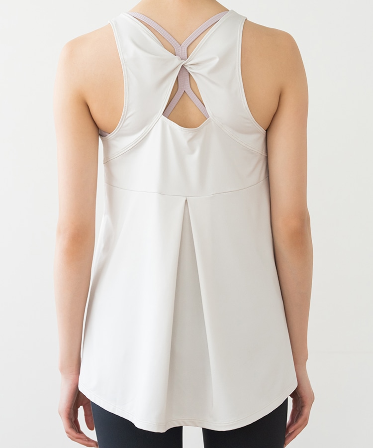 SUKALA】バックツイストセパレートタンクトップ(Lサイズ ブラック