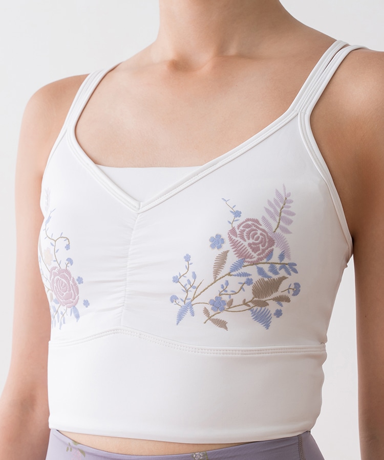 SUKALA】フラワーブーケブラトップ(Mサイズ ブラック・オフホワイト