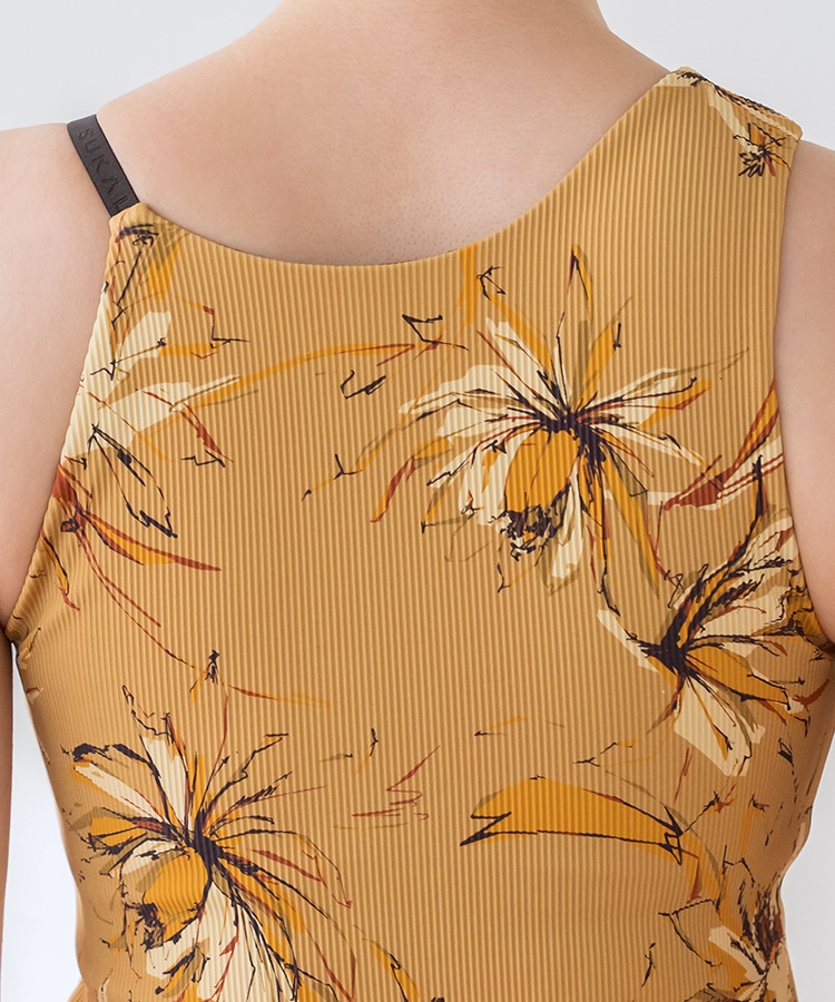 SUKALA】リブBigフラワープリントタンクトップ(XS・S・Mサイズ