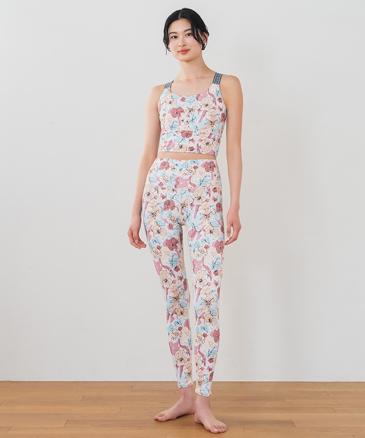 花柄ハイウエストヨガパンツ sukala Lサイズ 花柄ハイウエスト