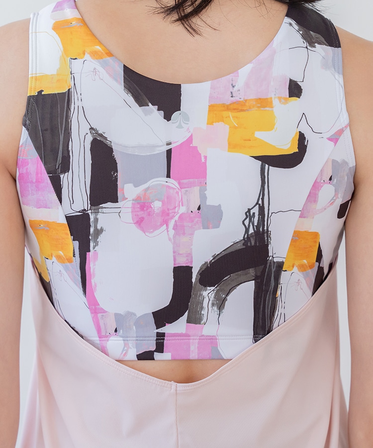 SUKALA】ミックスプリントカバータンクトップ(XS・S・M・Lサイズ