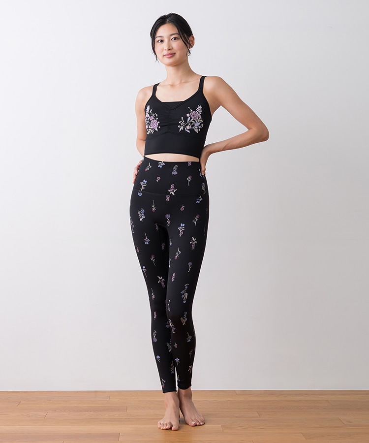 SUKALA】フラワーブーケレギンス(XS・S・M・Lサイズ ライラック