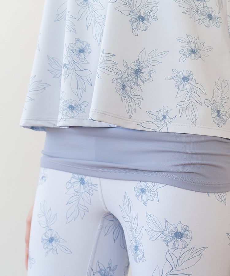 SUKALA】フラワープリントカバータンクトップ(Sサイズ ピンクブラウン