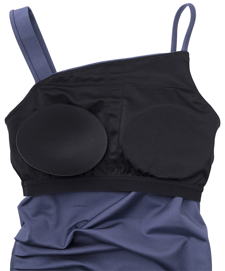 ハルル】SUKALA シャインストレッチアシンメトリーブラトップレギンス