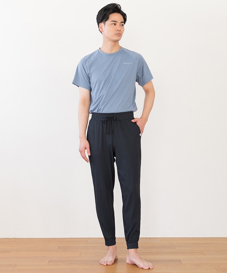 SUKALA】メンズリブヨギーパンツ(M・Lサイズ チャコールグレー