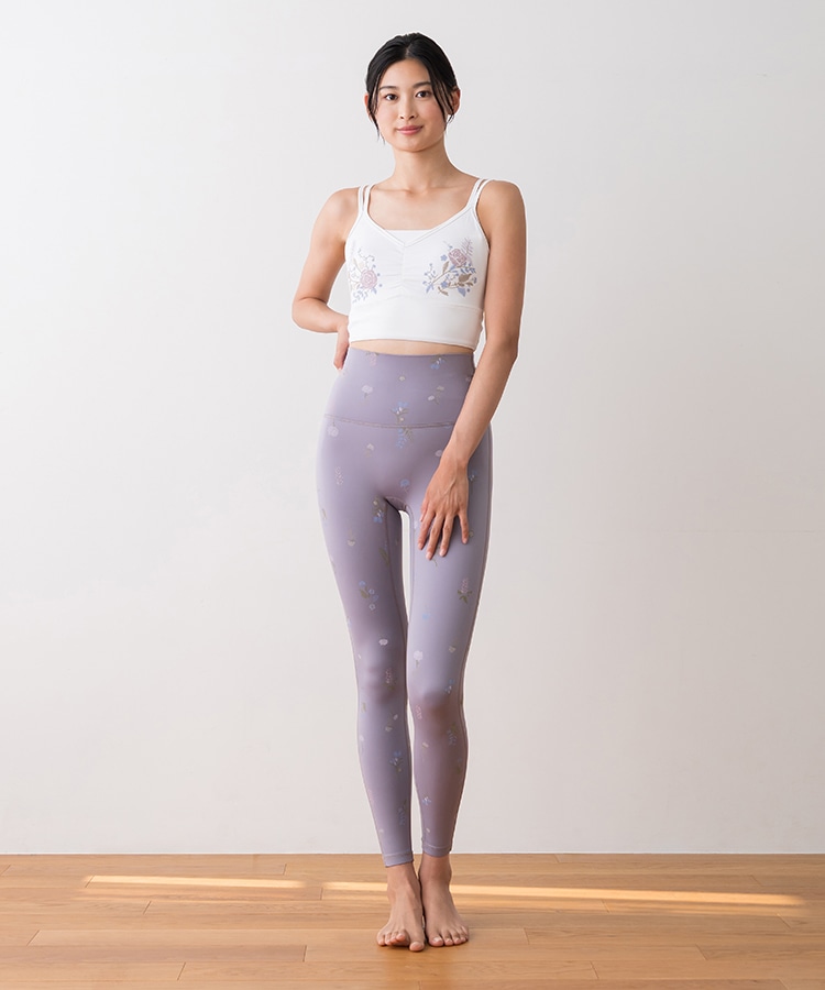 SUKALA】フラワーブーケレギンス(XS・S・M・Lサイズ ライラック