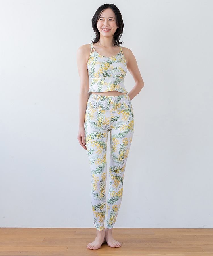 SUKALA】スプリングフラワーシャーリングレギンス(S・Mサイズ 忘れな草