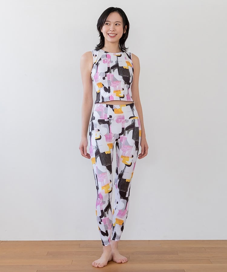 SUKALA】ミックスプリントレギンス(XS・S・M・Lサイズ ブルーミックス