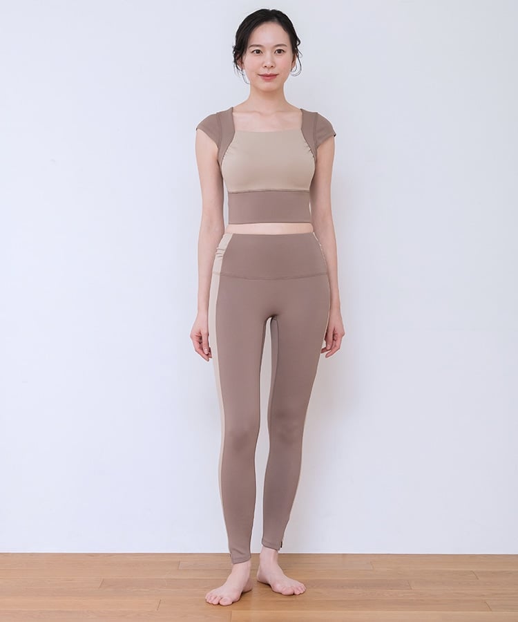 SUKALA】コンビカラーキャップスリーブトップス(XS・S・M・Lサイズ