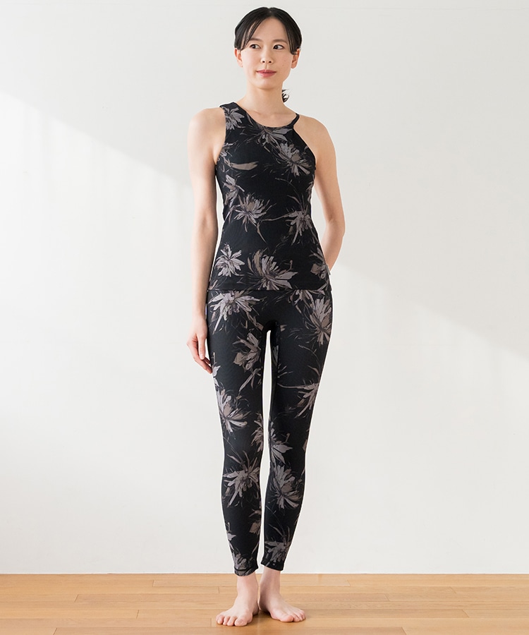 SUKALA】リブBigフラワープリントタンクトップ(XS・S・Mサイズ