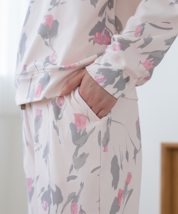 SUKALA HOME】リラックスフィルセラカーマフラワーパジャマ(Lサイズ