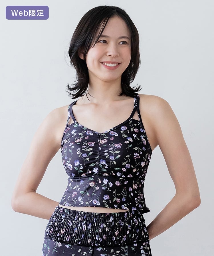 SUKALA 新作 スプリングフラワーフレアブラトップ パンジー M 【公式通販】