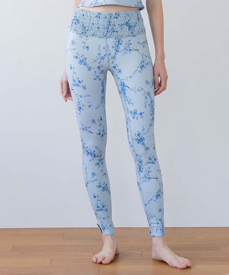 SUKALA】スプリングフラワーシャーリングレギンス(S・Mサイズ 忘れな草