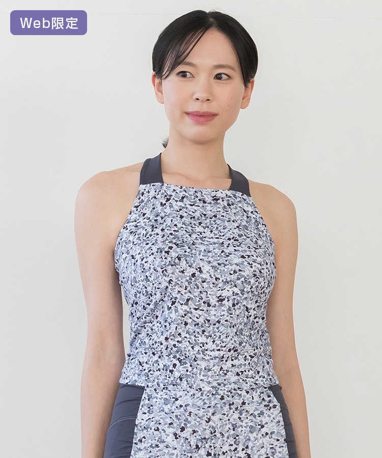 SUKALA】スポットペイントホルターネックブラ(XS・S・Mサイズ ブルー