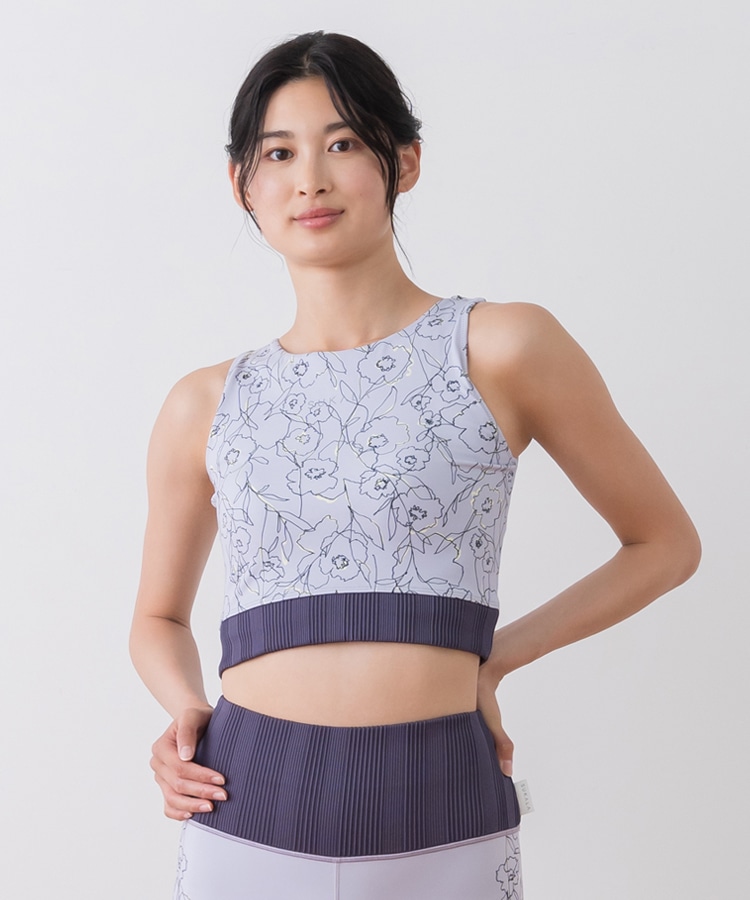 SUKALA】ドローイングフラワーショートタンクトップ(XS・S・Lサイズ