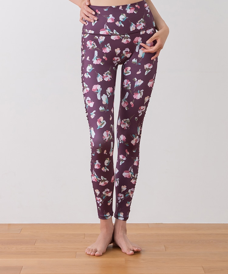 SUKALA】ローズプリントレギンス(XS・S・M・Lサイズ ブラック