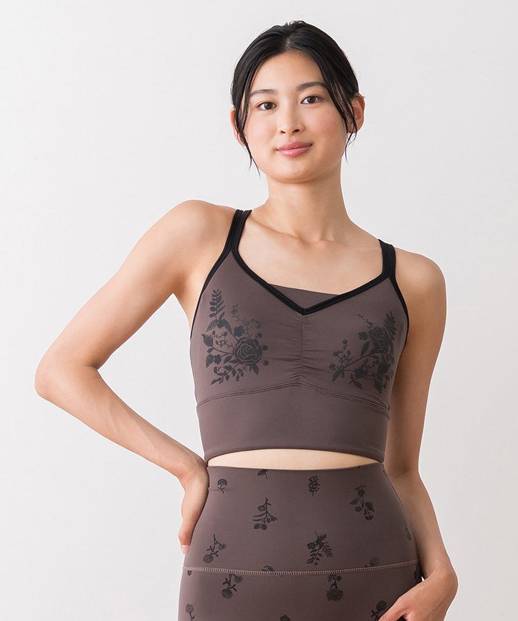 SUKALA】フラワーブーケブラトップ(Mサイズ ブラック・オフホワイト