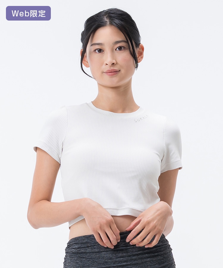 SUKALA】カップ付きバックベントTee(M・Lサイズ アイボリー・コーラル