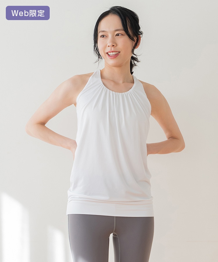 LAVA SUKALA スクエアショートタンク＆レギンスセットアップ ホワイトM