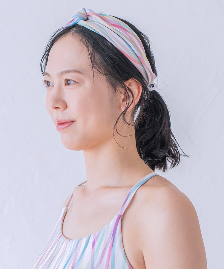 スカーラ lava リボンフラワーブラトップ、スパッツ、ヘアーバンド 3点