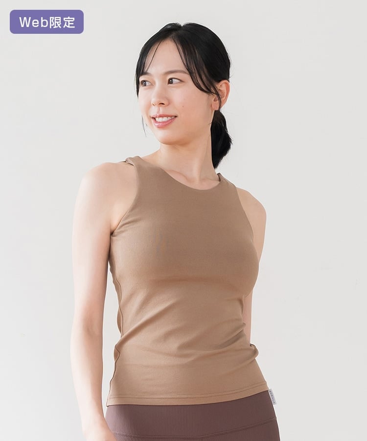 SUKALA】WAGAMIタンクトップ(XS・Sサイズ ゴールドブラウン・スモーク