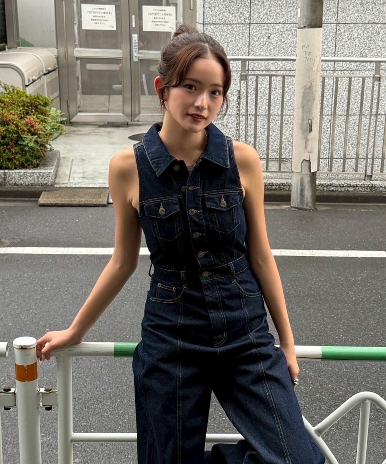 ノースリーブデニムオールインワン｜ACLENT（アクレント）