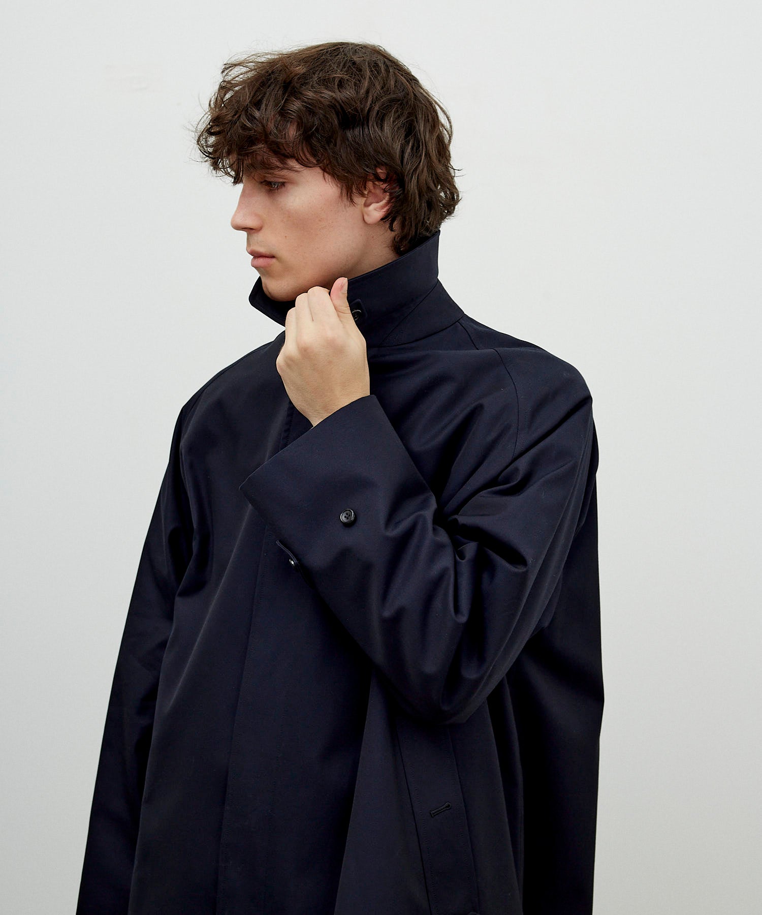 SINGLE RAGLAN COAT 1 / GABARDINE NAVY – ANATOMICA OFFICIAL ONLINE