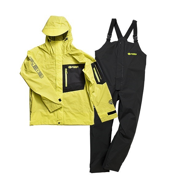 双進 RBB 8845マリンレインスーツ ライムイエロー M【ウェア