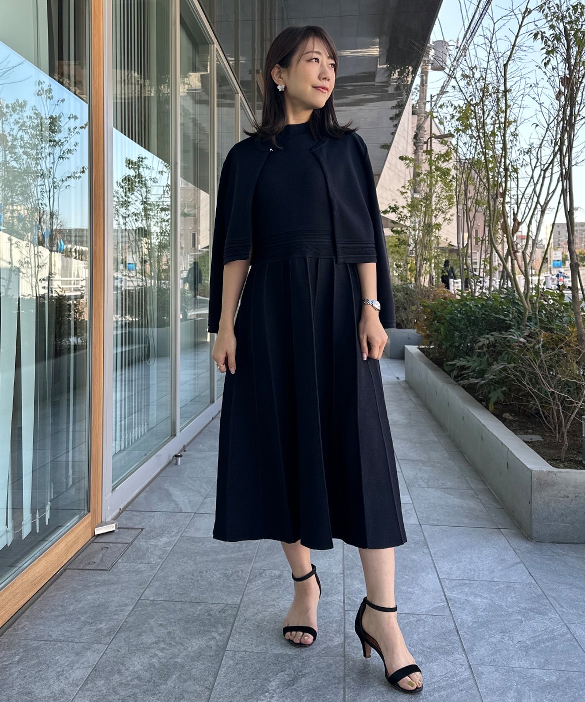 M Maglie le cassetto》バイカラーボレロカーディガン｜M Maglie le