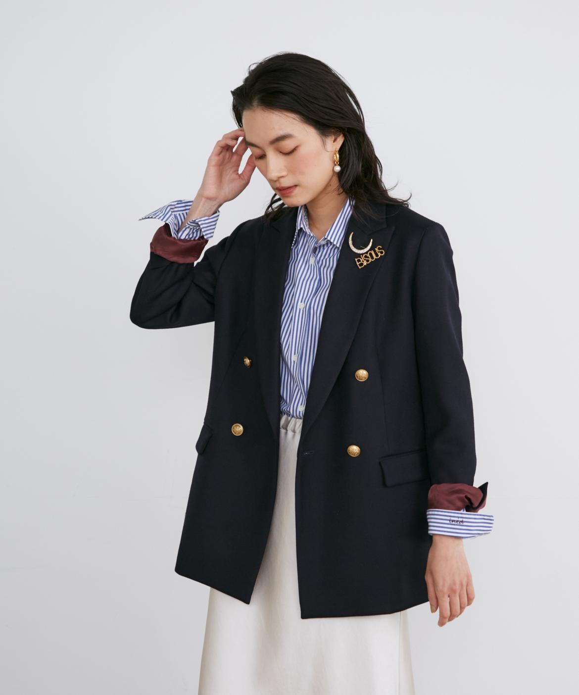 大きいサイズ》定番ダブルブレストジャケット｜INED L（イネド エル