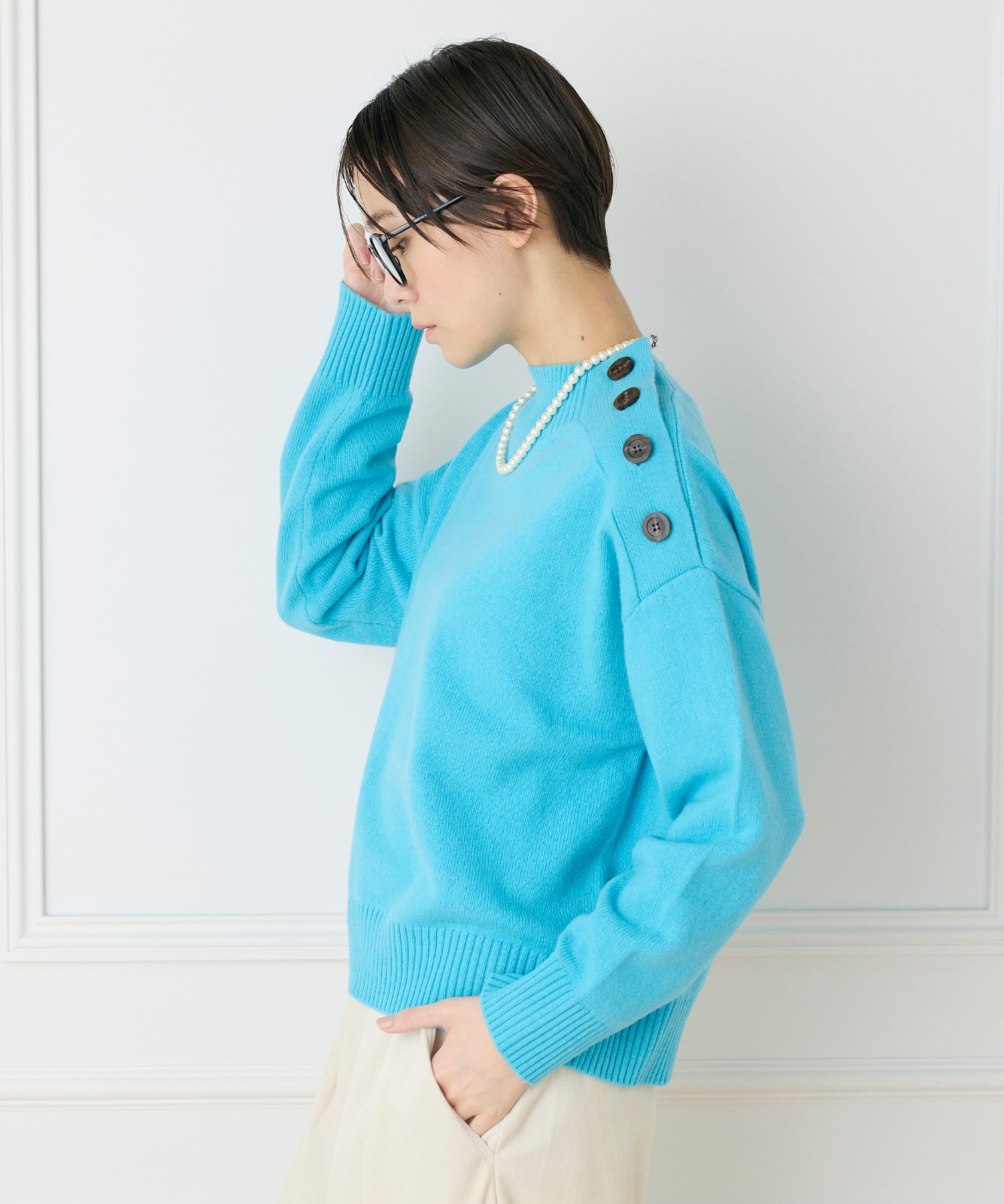 ウール肩ボタンニットプルオーバー｜DAY by DAY It's international