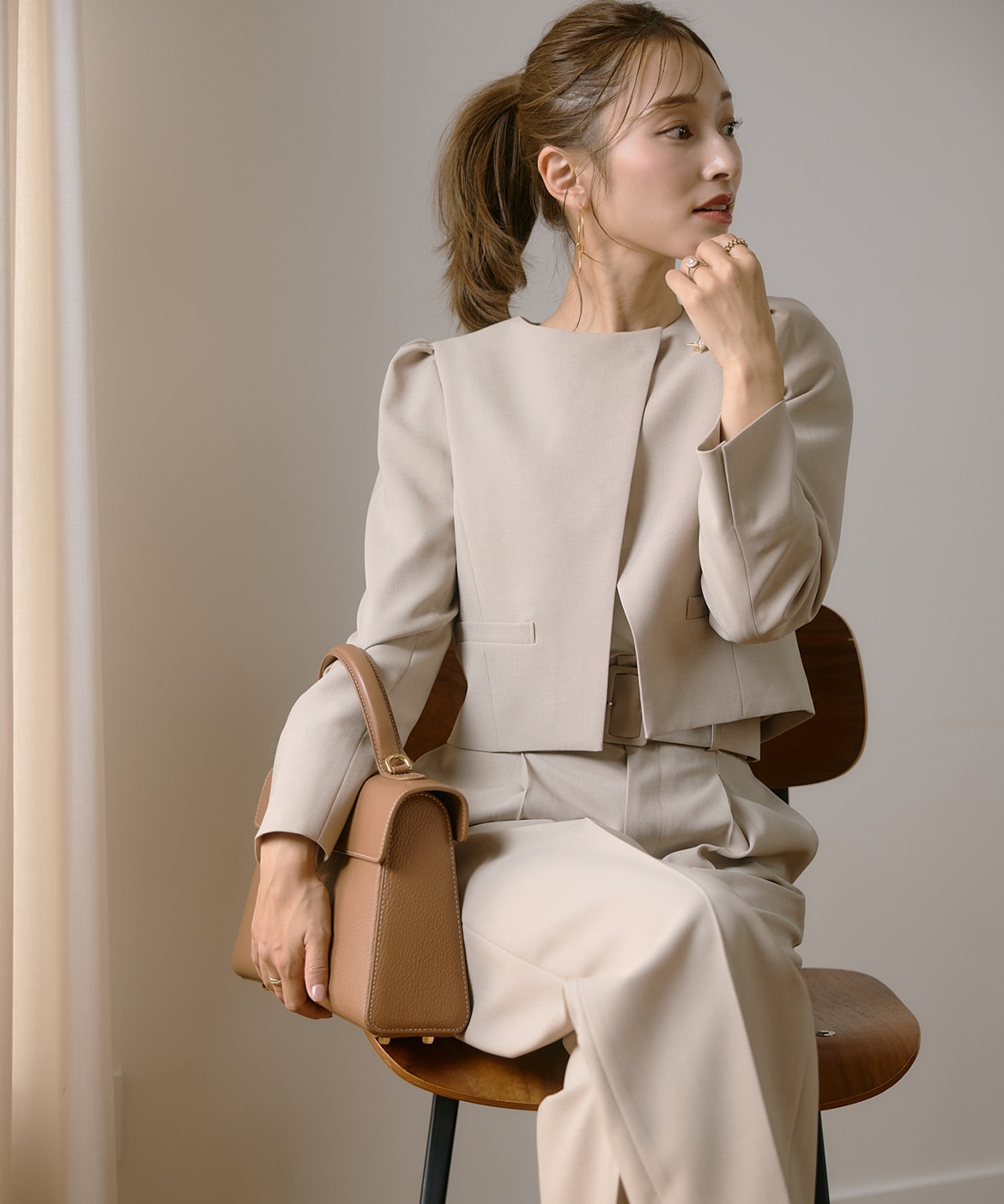 M Maglie le cassetto×吉田理紗》アシメショートジャケット｜M Maglie