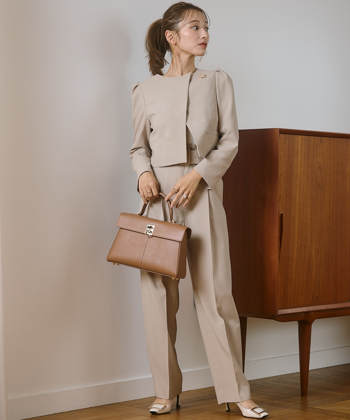 M Maglie le cassetto×吉田理紗》アシメショートジャケット｜M Maglie