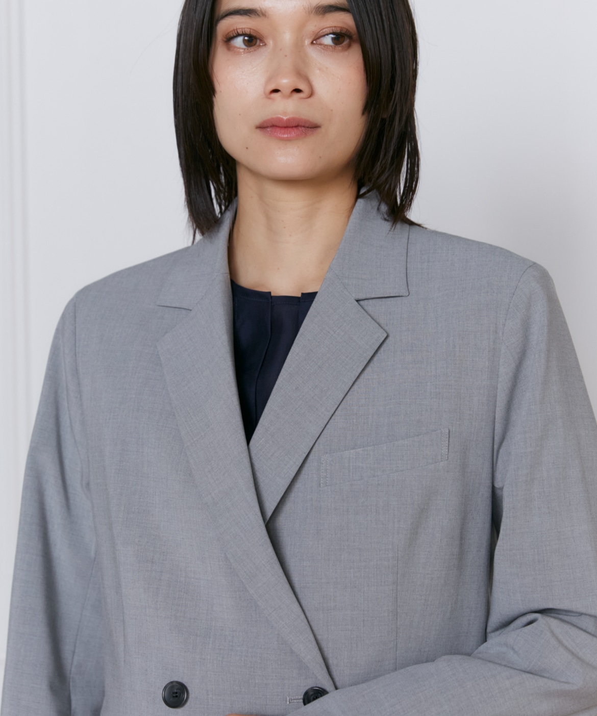 TRストレッチダブルブレストジャケット｜INED（イネド）｜フランドル