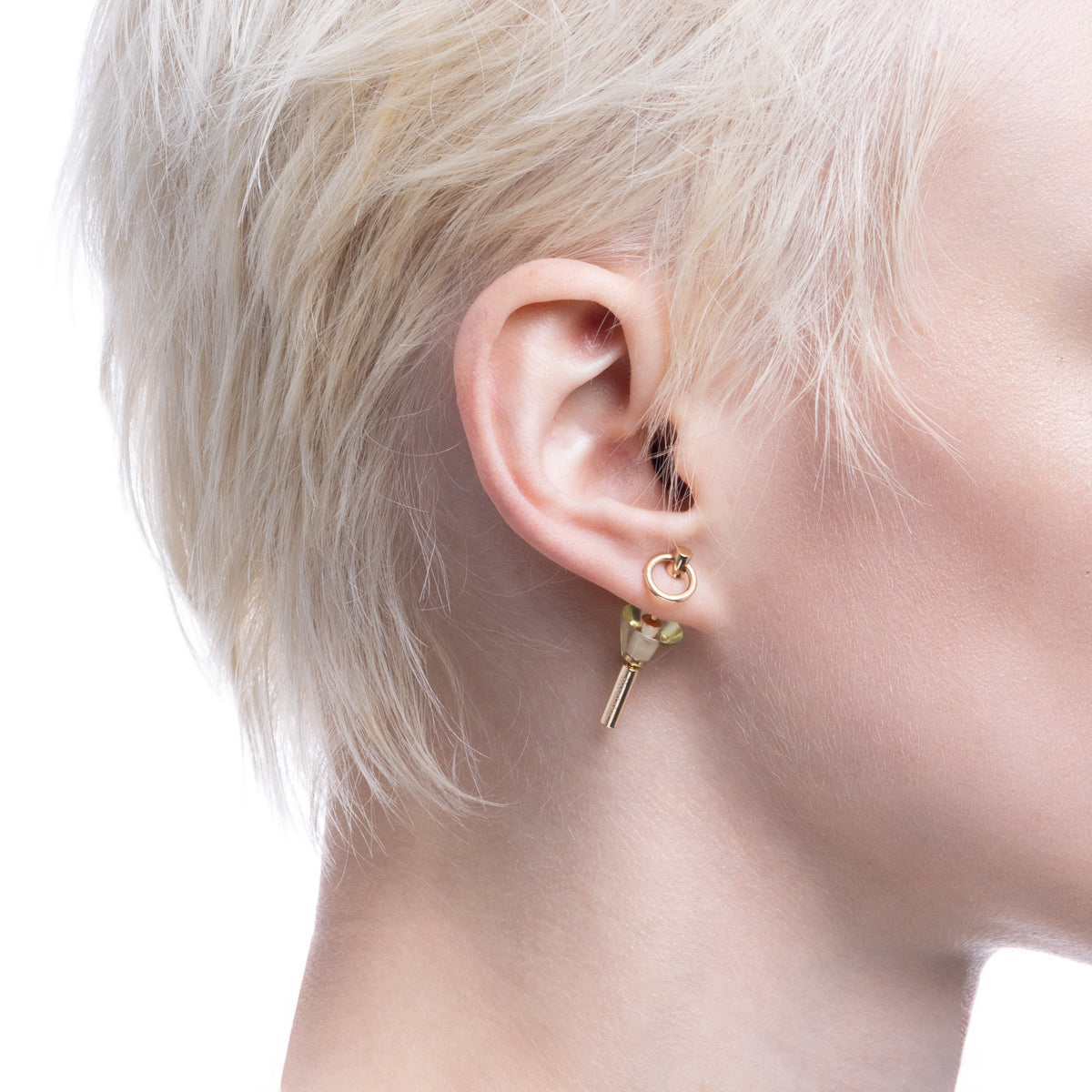 SPEAR ドアノッカー ピアス Sサイズ / レモンクォーツ