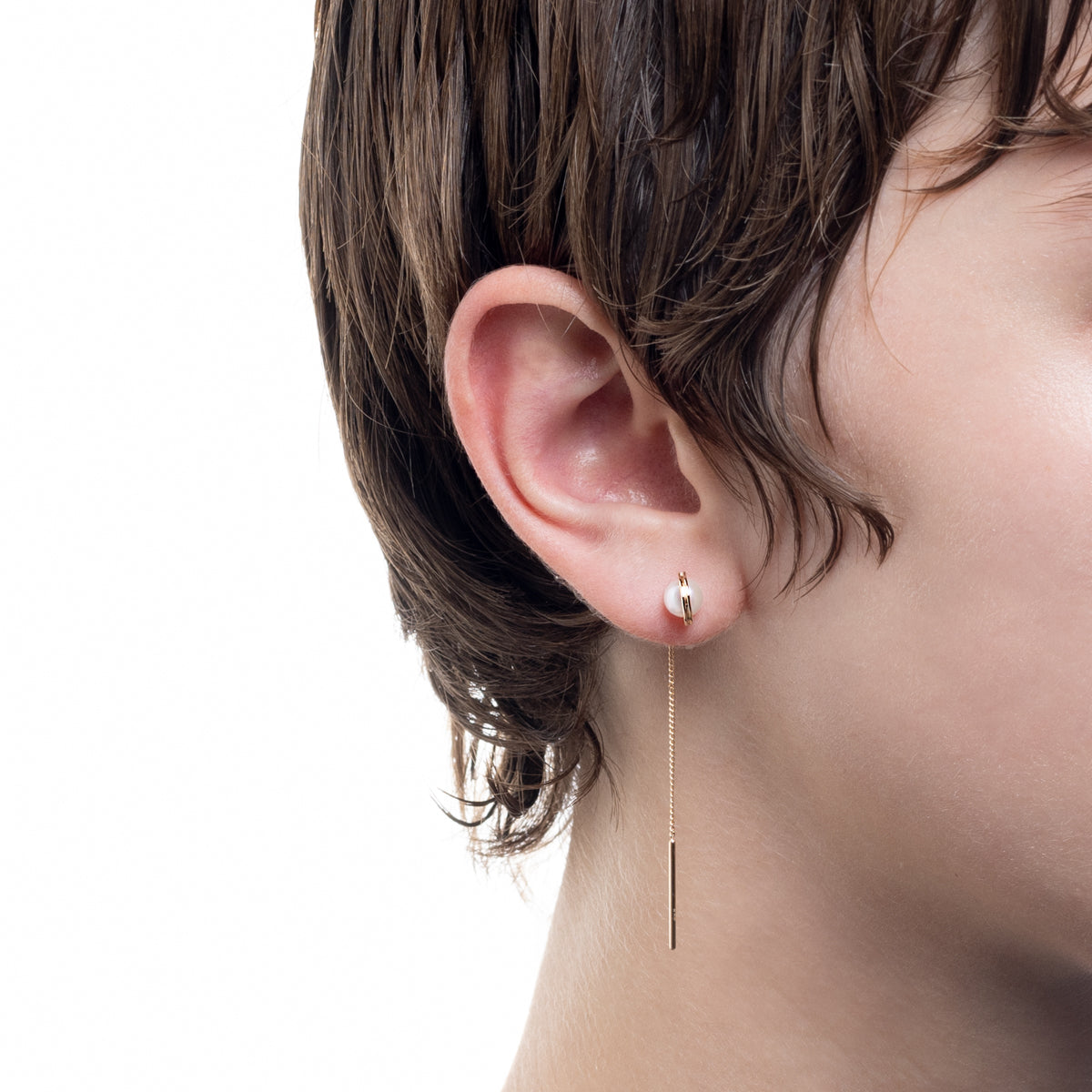 Mini BELUGA アコヤパール チェーンピアス