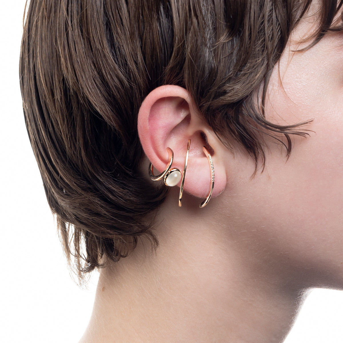 BIRD OF PARADISE ムーンストーン イヤーカフ