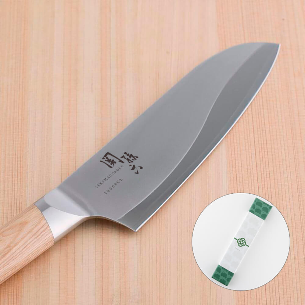 名入れ対応】 関孫六 10000CL 三徳包丁 165mm / ギフト包装付き(Thanks