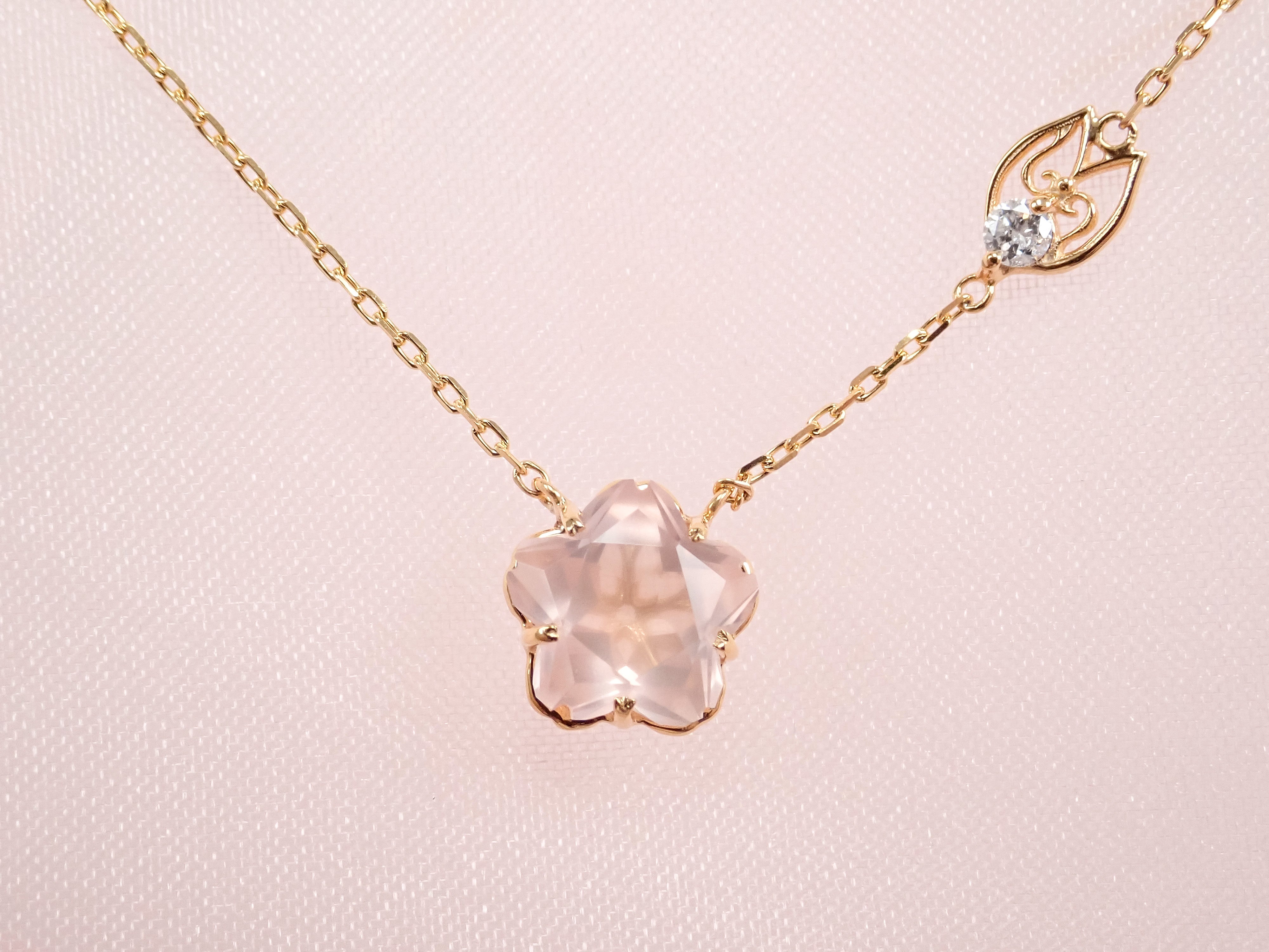 さくらシェイプジュエリー】花芳-hanakaori-（両吊りネックレス）