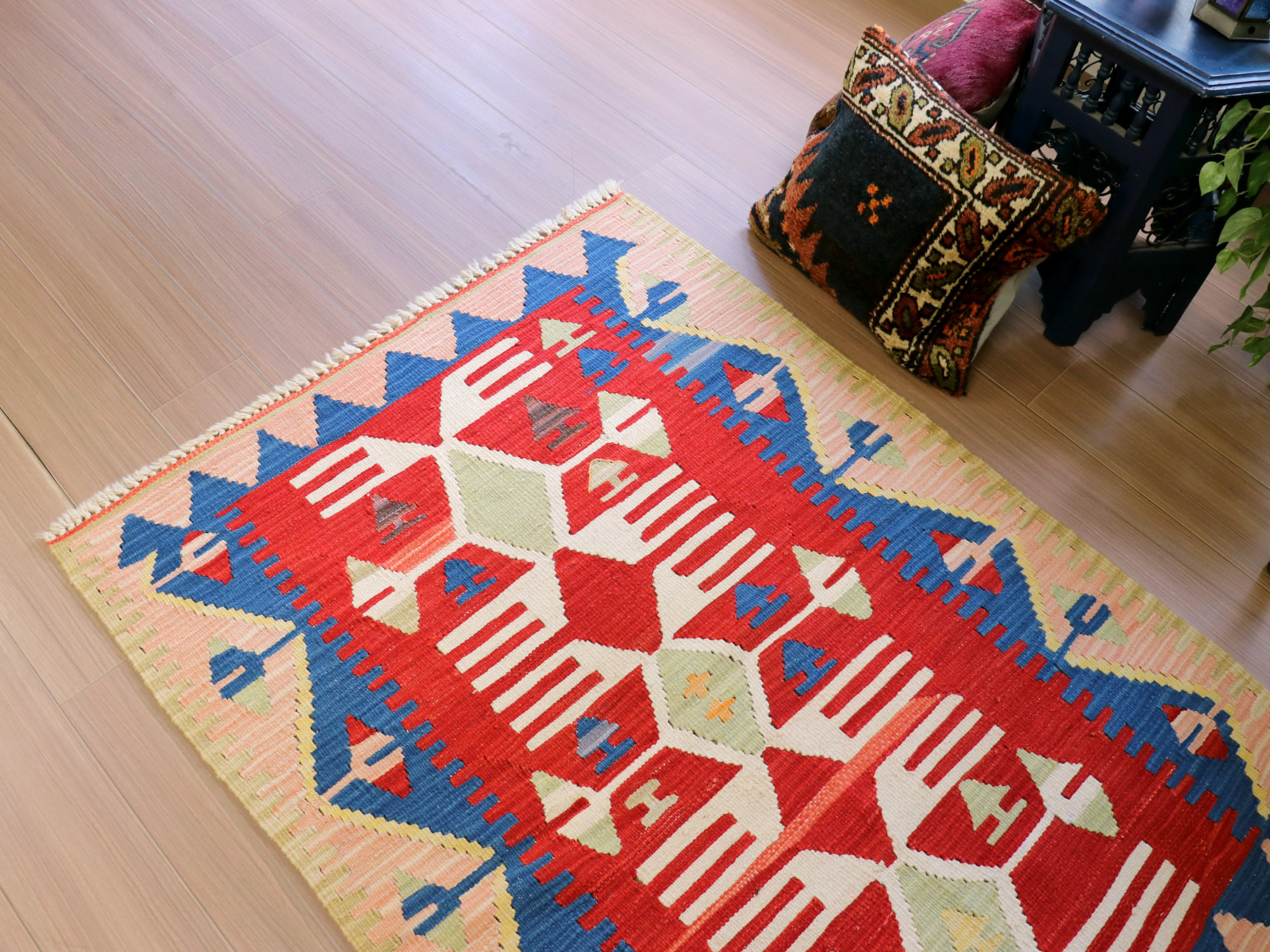 キリムスタイル / キリムラグ トルコ カイセリ チェイレキサイズ 136