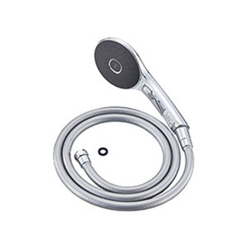 LIXIL・INAX スイッチ付エコアクアシャワー〈メタル調-ブラック〉 浴室