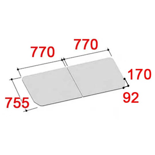 LIXIL・INAX 風呂ふた 組フタ 浴室部品 [YFK-1576B(4)-D2] [YFK-1576B
